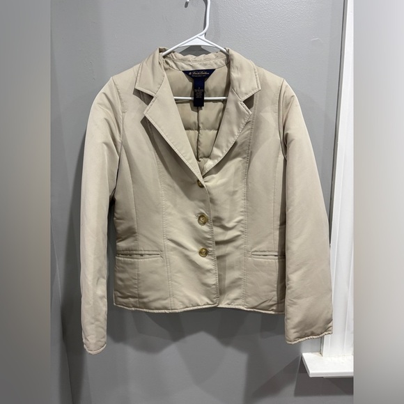 Brooks Brothers Quilted Down Jacket Size 8 Tan Light Jacket Jacket Neutral - Picture 1 of 10